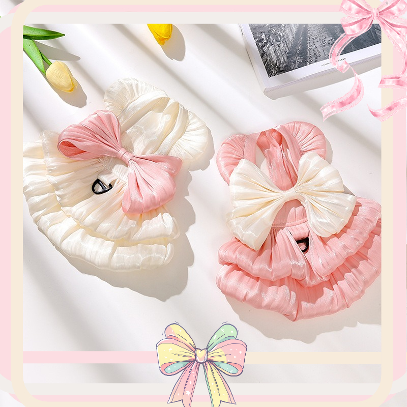 Baby Clothing For Summer - ベビーキャットプリンセスドレス布人形流れる糸プリンセスドレスペット服夏薄手ドレス屋外猫衣装服サプライ