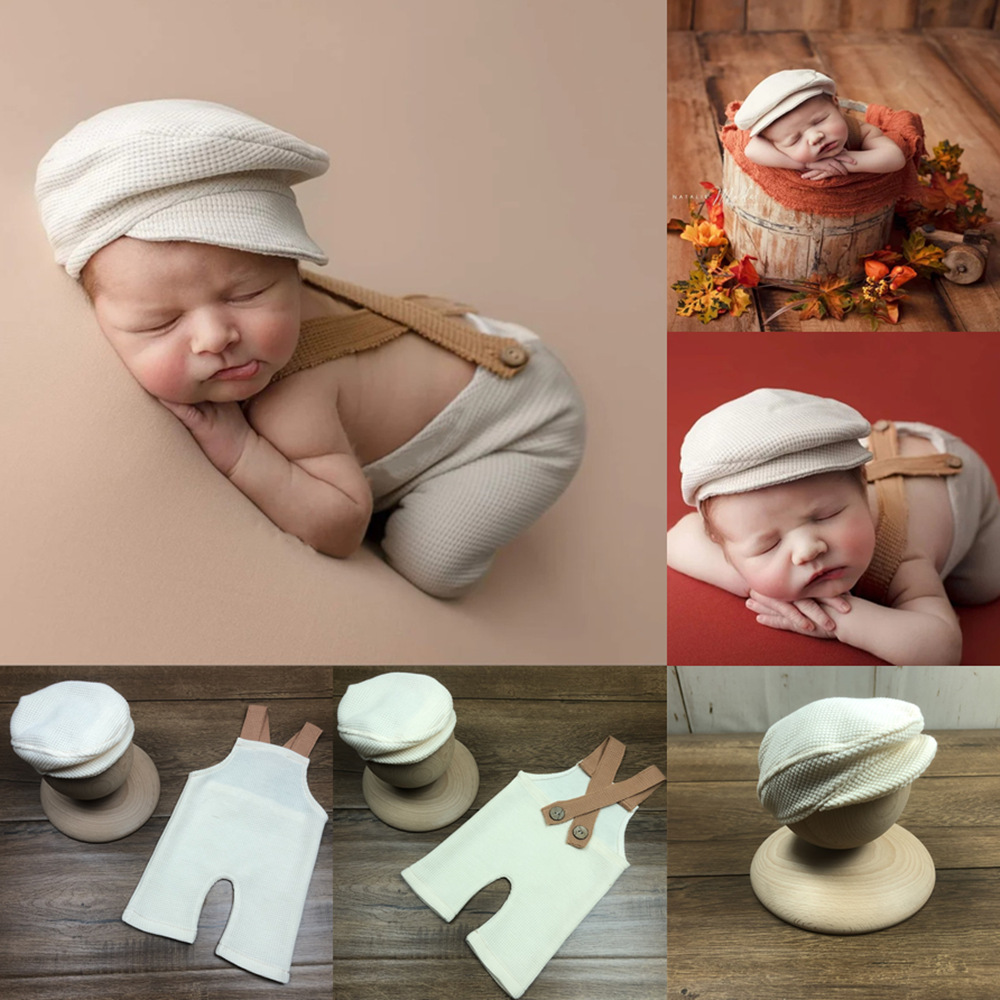 Baby Clothing Boy - 新生児写真アクセサリー,写真撮影衣装,キャップ,オーバーオールセット,幼児用フォトアクセサリー,男の子と女の子用のアクセサリー