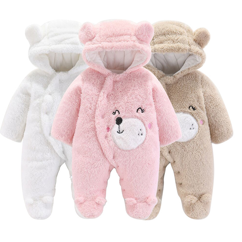 Baby Clothing Brands - かわいい赤ちゃんのロンパース,男の子の服,ぬいぐるみ,漫画,秋冬,フード付き,男の子と女の子,全体的なロンパース,0〜12m