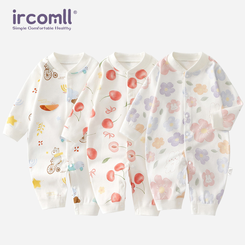 Baby Clothing Designer - 赤ちゃんの漫画のパターンのジャンプスーツ,新生児服セット,女の子の服,ボタンのデザイン,春,2個