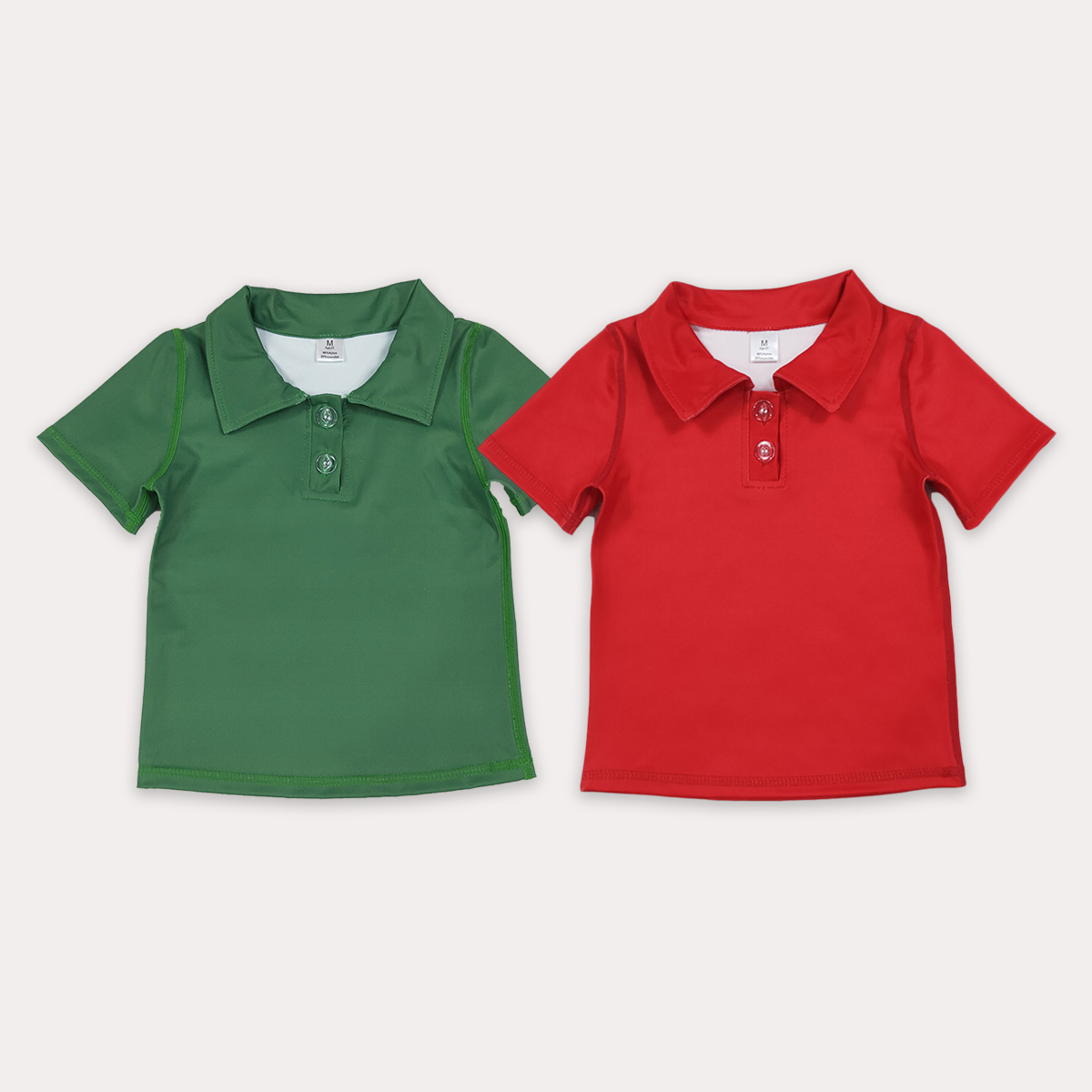 Baby Yoga Clothing - 夏の子供服ブティック ベビーガール レッドグリーン 半袖ヨガアクティブウェア ボタンアップポロシャツ トップス