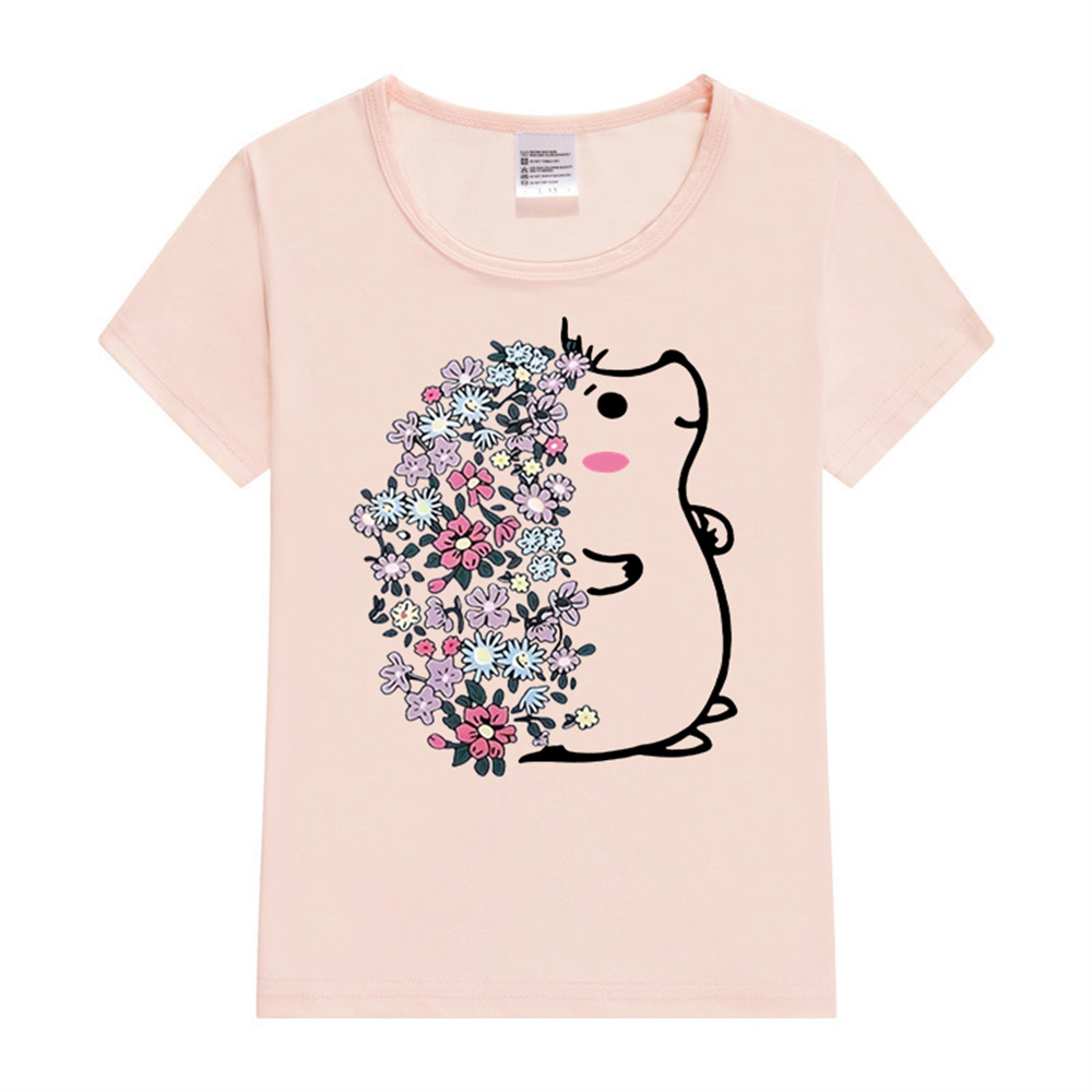 Baby Y2K Clothing - 子供向けのかわいいヘッジホッグTシャツ,ファッショナブルな原宿服,女の子向けの漫画スタイル,男の子と女の子向けのトップス