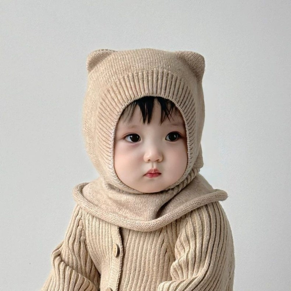 新しい、暖かく、ウール素材のベビーバラクラバ帽子。耳を保護し - Baby Hat Beanie のレビューと価格