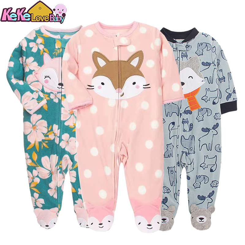 新生児男の子女の子ロンパース服冬パジャマジッパーフリース秋幼 - Baby Clothing Brands のレビューと価格