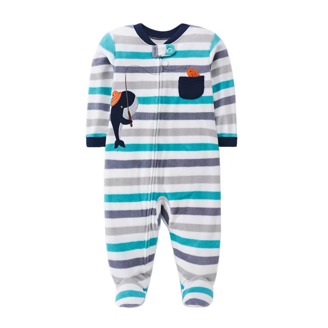 新生児男の子女の子ロンパース服冬パジャマジッパーフリース秋幼 - Baby Clothing Brands のレビューと価格