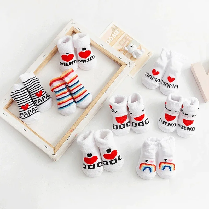 春夏ベビーガールズボーイズ綿ソフト暖かい靴下新生児幼児レター - Baby Clothing For Summer のレビューと価格