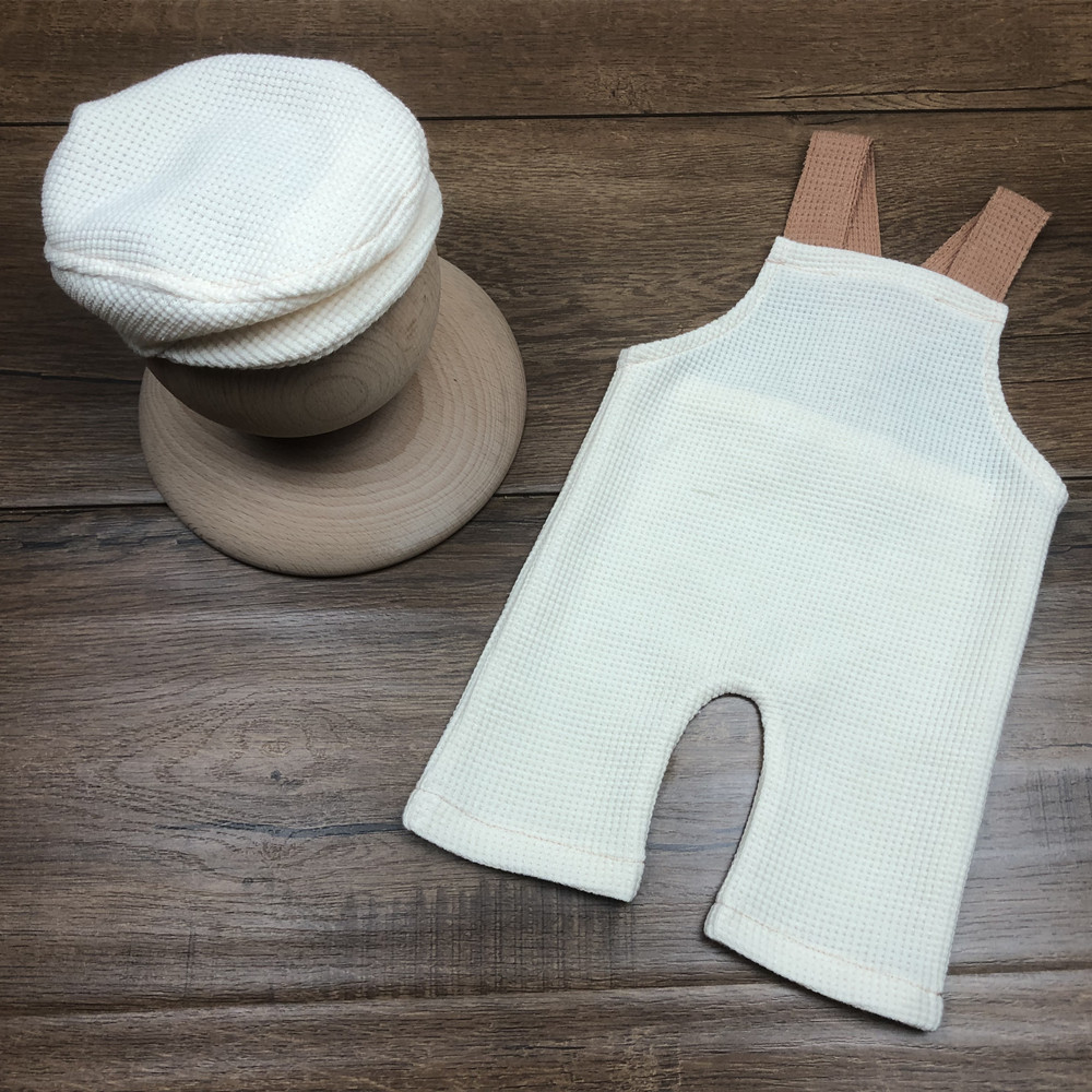新生児写真アクセサリー,写真撮影衣装,キャップ,オーバーオー - Baby Clothing Boy のレビューと価格