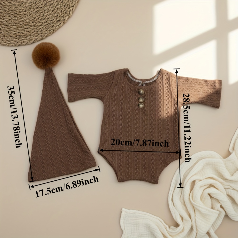 新生児写真撮影小道具ロンパースロングテールハットセットソフト - Romper Onesie Baby のレビューと価格
