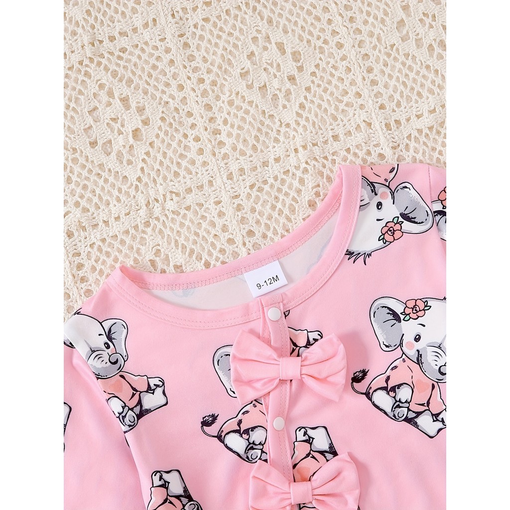 0-24 ヶ月新生児女の子 2 個服セット長袖象ロンパース  - Baby Clothing Elephant のレビューと価格