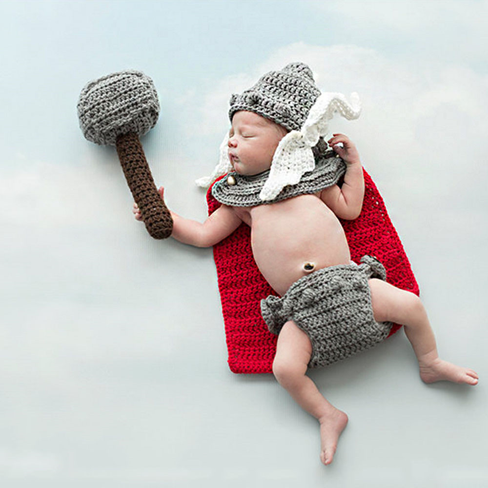 幼児男の子スーパーヒーロースタイルかぎ針編みニット服新生児写 - Baby Clothing Boy のレビューと価格