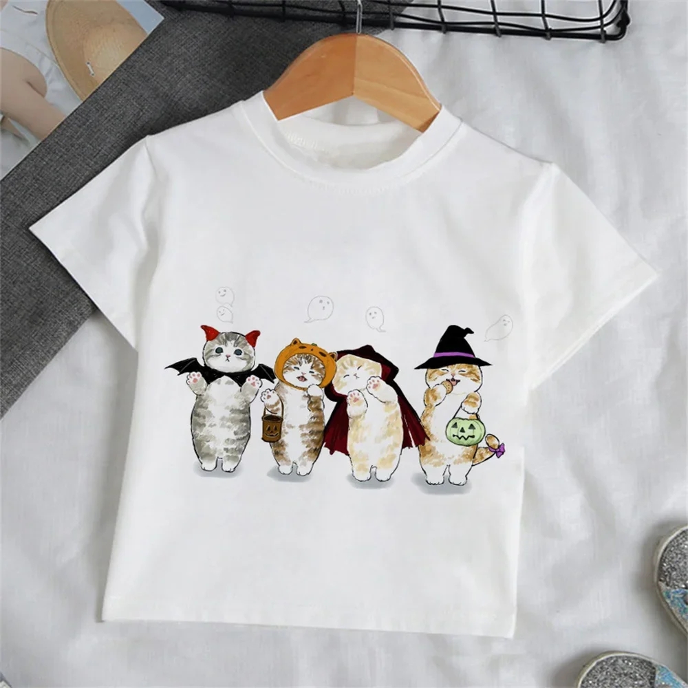 子供服 女の子用 カートゥーン猫柄Tシャツ 半袖 ベビーサマ - Baby Clothing For Summer のレビューと価格
