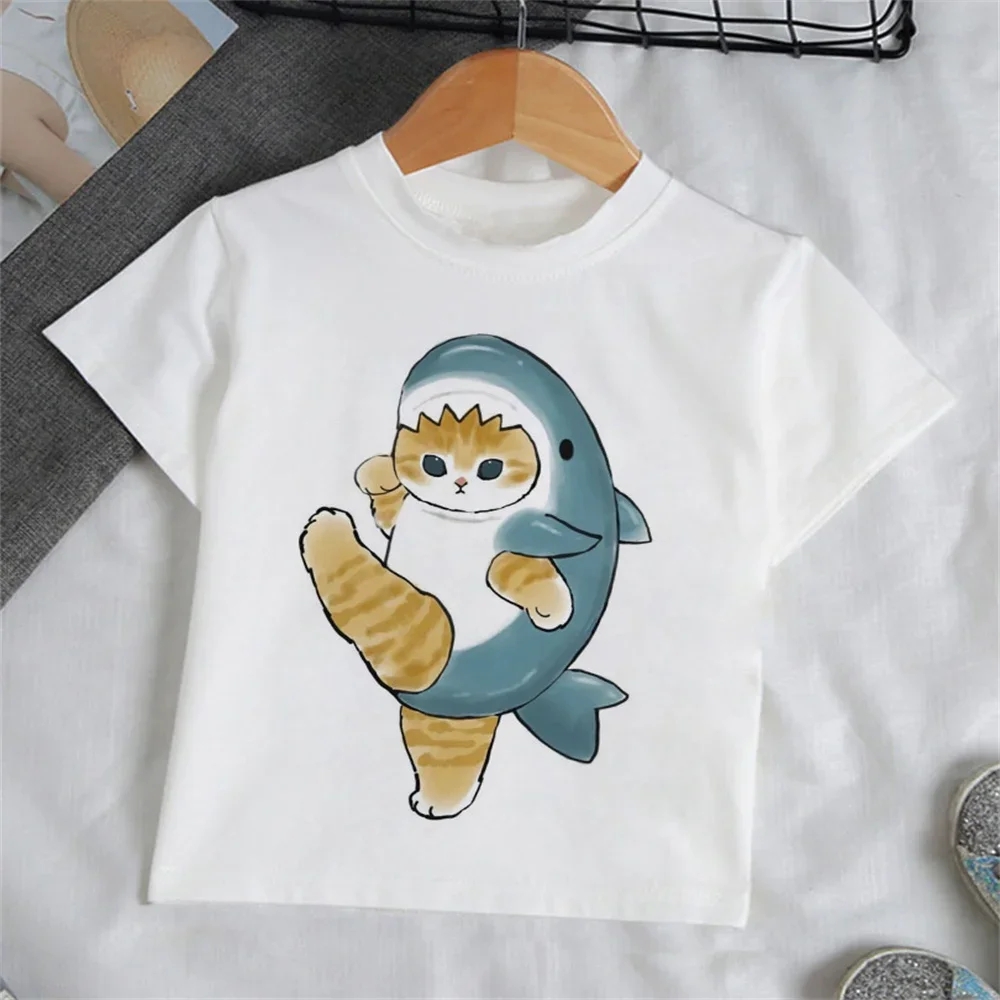 子供服 女の子用 カートゥーン猫柄Tシャツ 半袖 ベビーサマ - Baby Clothing For Summer のレビューと価格