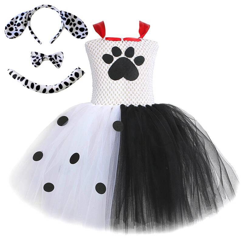 ダルメシアン犬のチュチュドレス女の赤ちゃん用白黒斑点犬ハロウ - Baby Clothing Crochet のレビューと価格