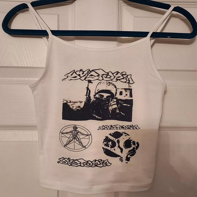 女性の裸の肩のノースリーブクロップトップ,ストリートガールの - Baby Y2K Clothing のレビューと価格