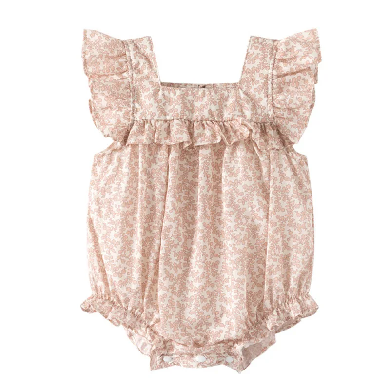女の赤ちゃんのための空飛ぶ袖付きの夏のジャンプスーツ,0〜2 - Baby Clothing Brands のレビューと価格