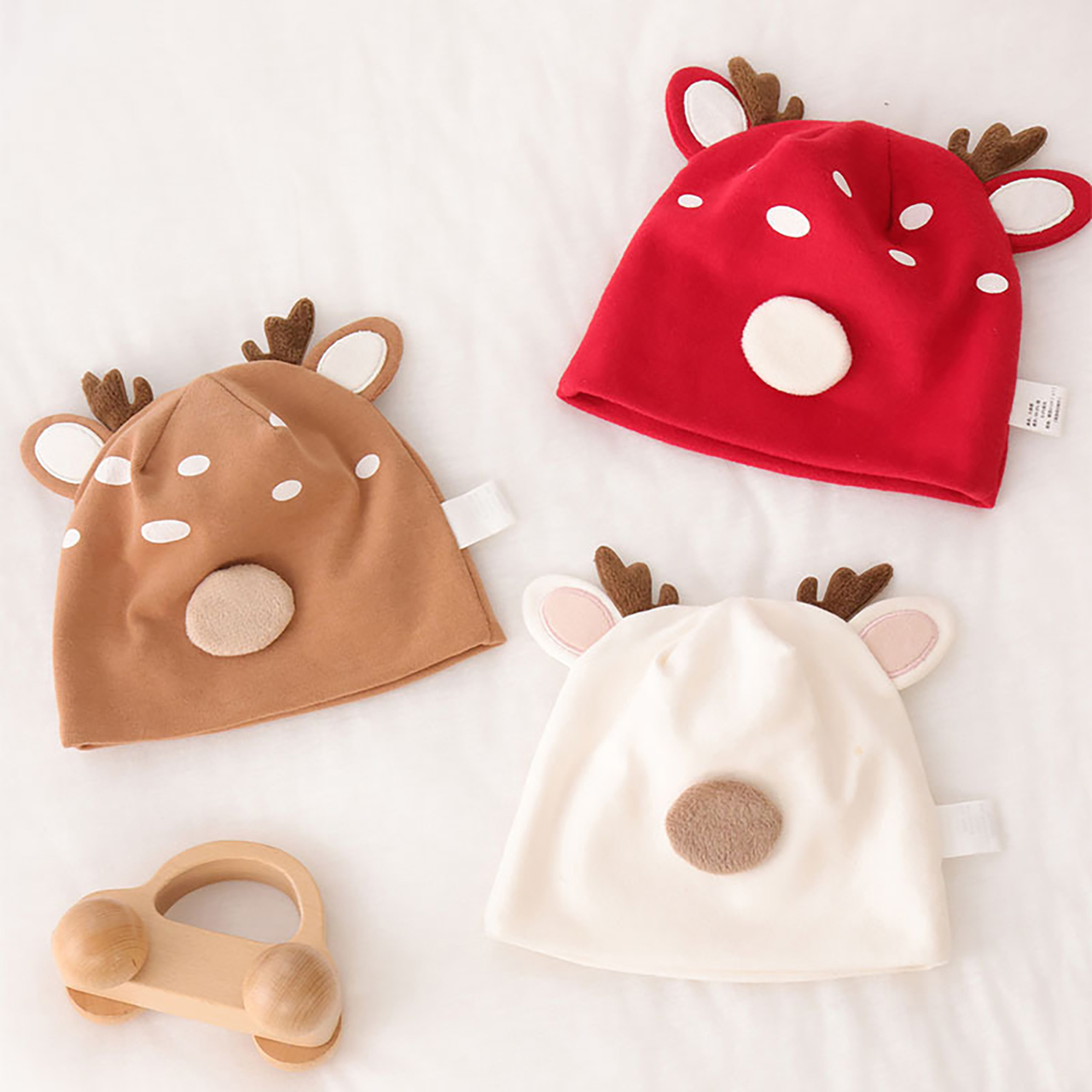 かわいい小さな鹿の赤ちゃん胎児帽子ソフトコットン新生児ビーニ - Baby Hat Beanie のレビューと価格