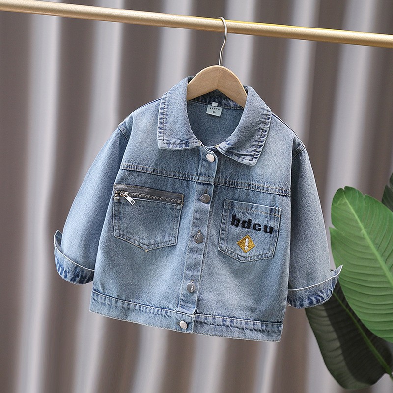 かわいいスタイルベビー子供デニムジャケット恐竜子供のための少 - Baby Clothing Boy のレビューと価格