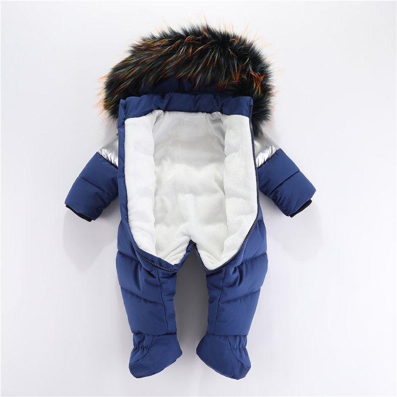 冬新生児ロンパース手袋付き暖かい厚みのある女の赤ちゃん服フー - Baby Clothing Brands のレビューと価格