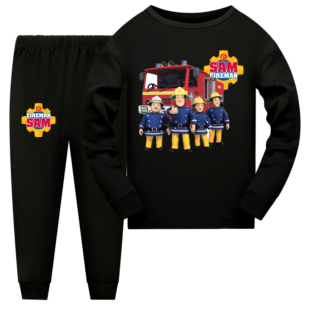 子供用長袖パジャマセット,アニメ,消防士,男の子,女の子 - Baby Clothing Crochet のレビューと価格