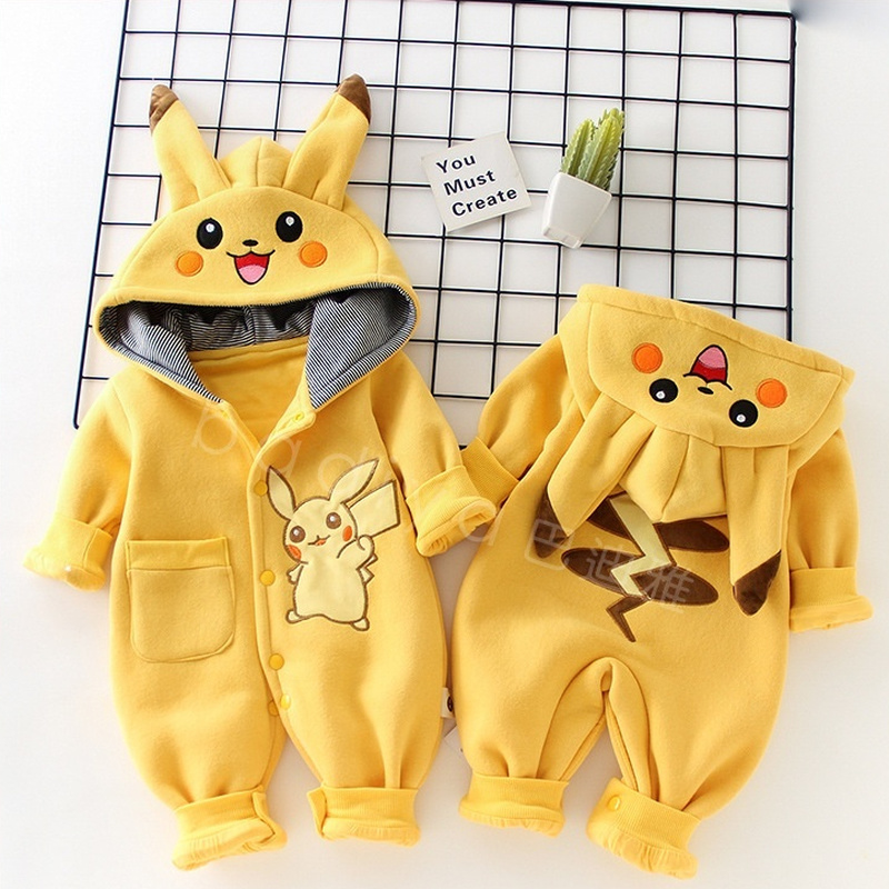漫画ポケットモンスターベビーパジャマ新生児かわいい冬長袖子供 - Romper Onesie Baby のレビューと価格