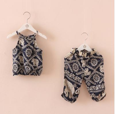 サスペンダーシャツ + パンツ 2 個セット子供服スーツクリ - Baby Clothing Elephant のレビューと価格