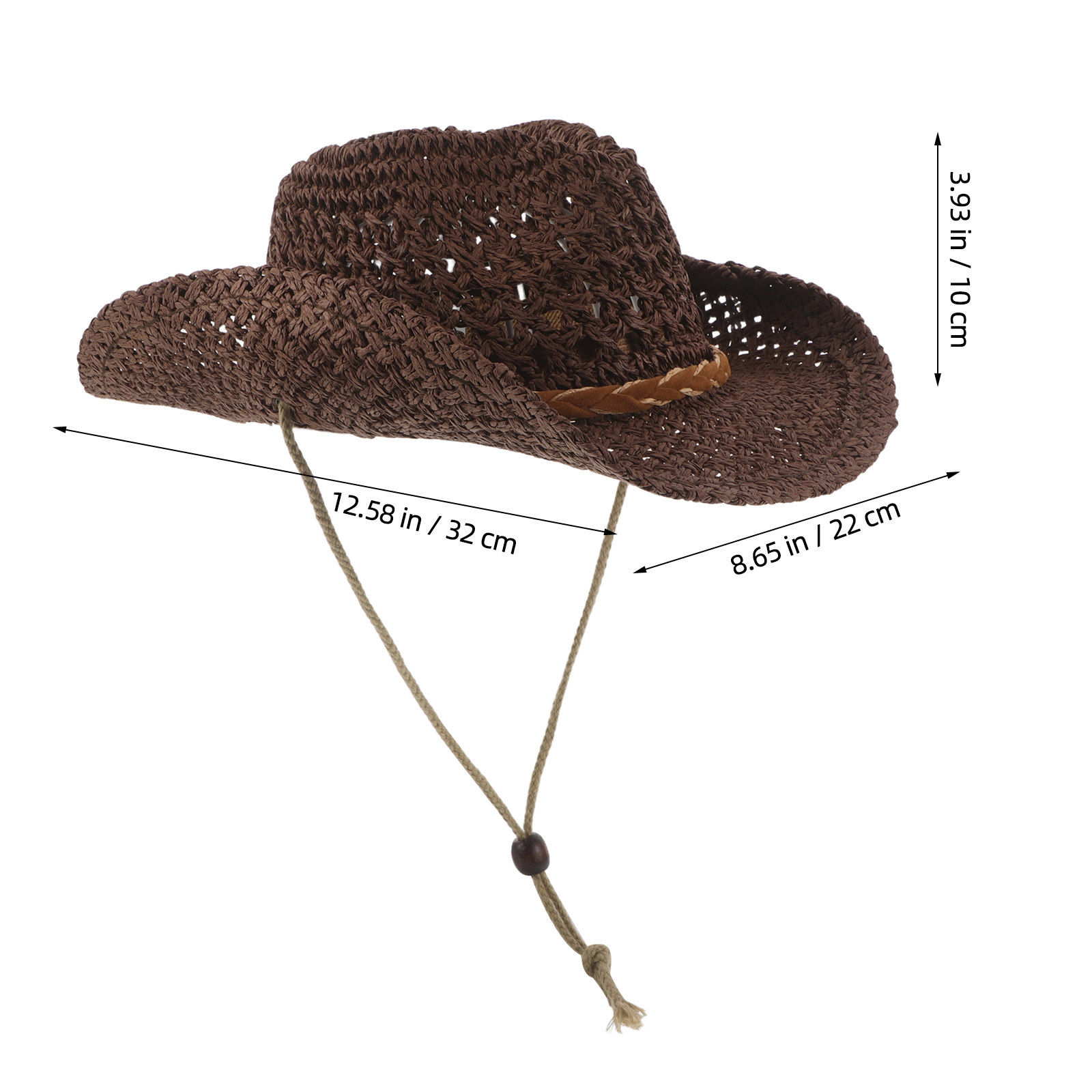 写真撮影用、子供用ストロー素材のつば広帽子。ビーチ、ハイキン - Sun Hat Wide Brim のレビューと価格