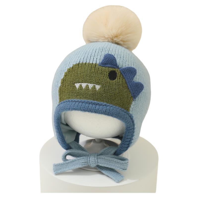 かわいい漫画の動物ポンポン帽子ベビー耳保護冬暖かい幼児ニット - Baby Hat Beanie のレビューと価格